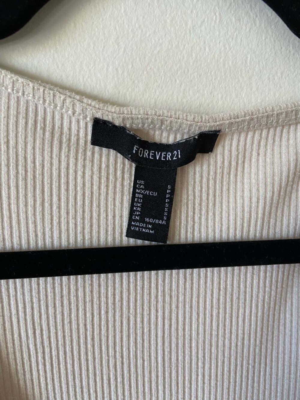 Forever 21 Cream Ribbed Button-Front Midi Dress - Picture 3 of 6